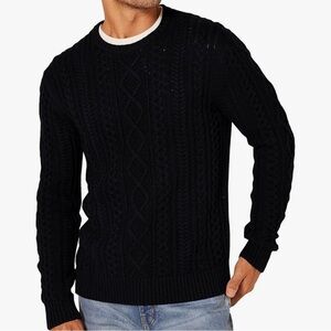 Amazon Essentials Men's Cable Knit Crewneck Sweater
